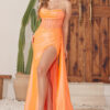 E1237 Satin Strapless Cowl Dress - Image 4