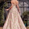A1466 Floral Tulle Off the Shoulder Prom Dress - Image 4