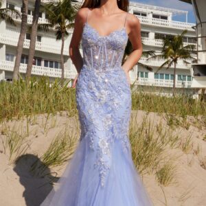 Q1541 Glitter and Tulle Prom Dress