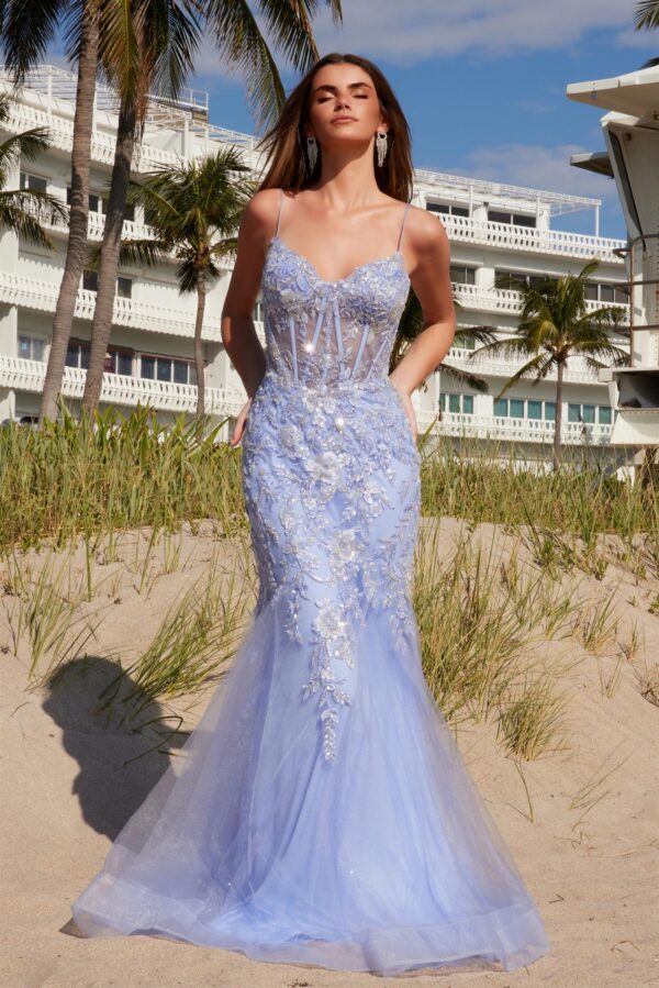 Q1541 Glitter and Tulle Prom Dress