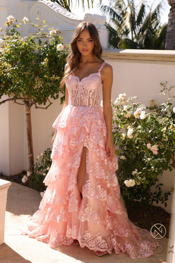 R1299 Layered Princess Prom Dress
